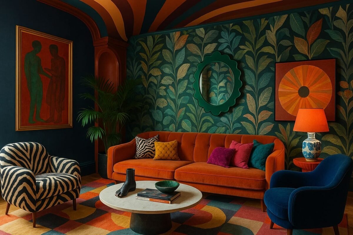Salon maximalista moderno