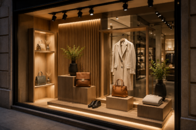 escaparates en madera